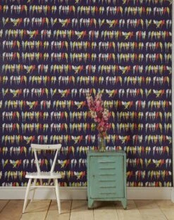 Wallpaper - Navy Budgies 12 Wallpaper - Navy Budgies -Palava Sale Store Budgies Wallpaper 4