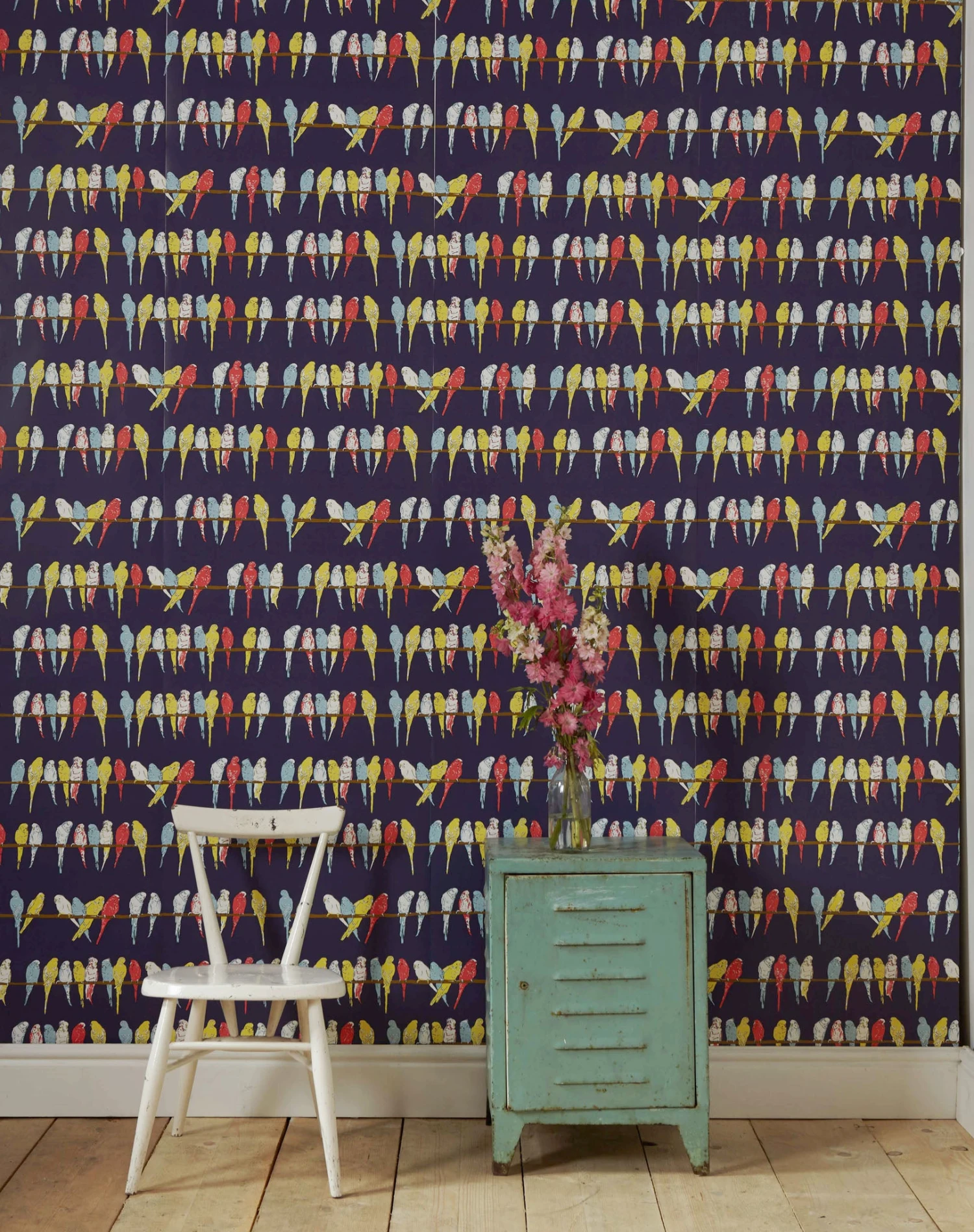 Wallpaper - Navy Budgies 5 Wallpaper - Navy Budgies - Image 5