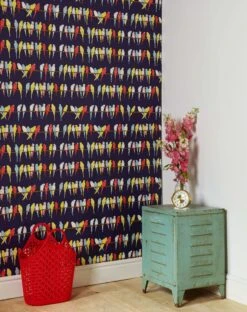 Wallpaper - Navy Budgies 13 Wallpaper - Navy Budgies -Palava Sale Store Budgies Wallpaper 5