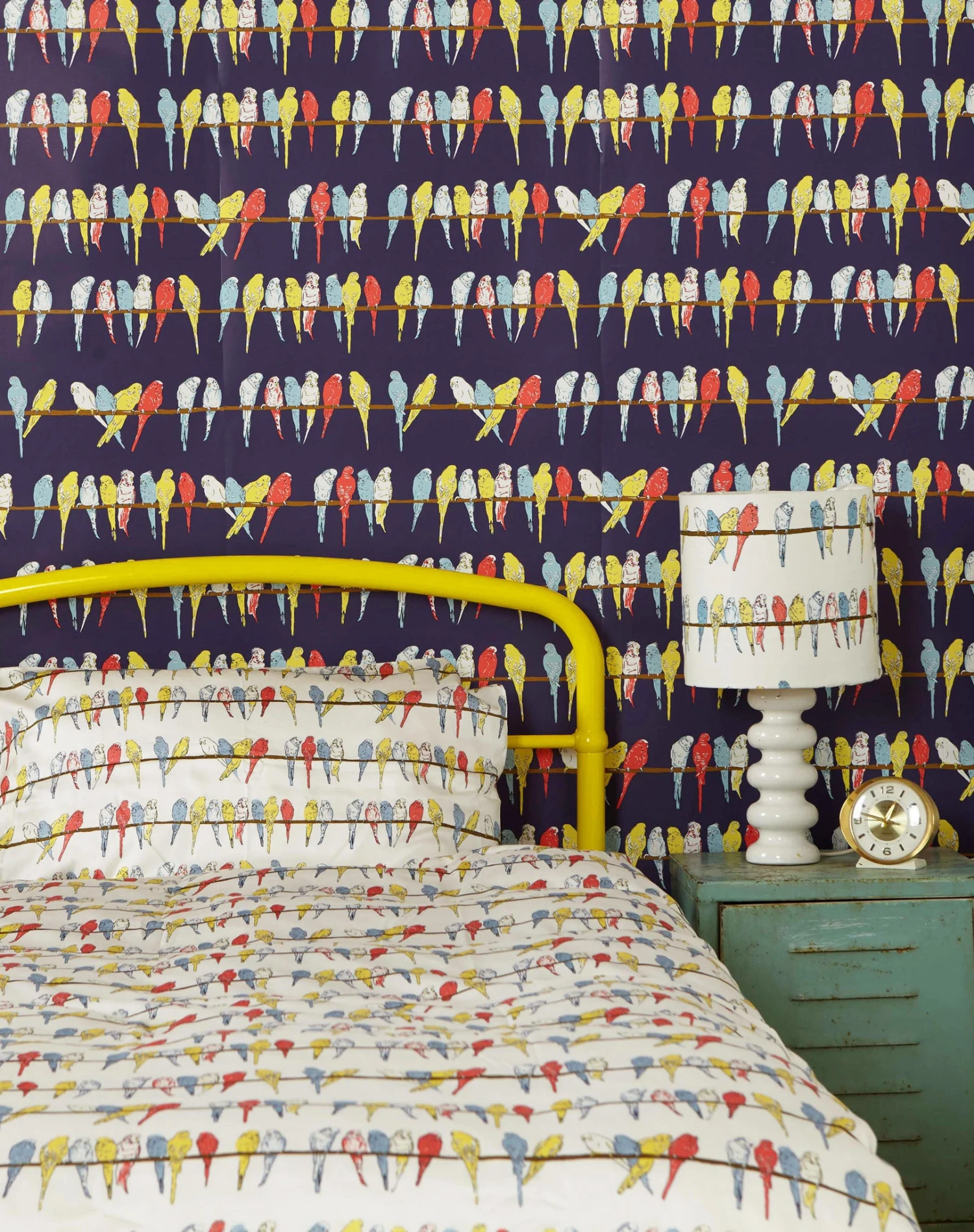 Wallpaper - Navy Budgies 7 Wallpaper - Navy Budgies - Image 7