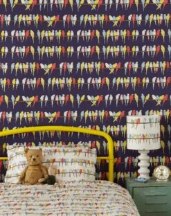 Wallpaper - Navy Budgies 15 Wallpaper - Navy Budgies -Palava Sale Store Budgies Wallpaper 7