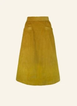 Cora - Mustard Corduroy Skirt