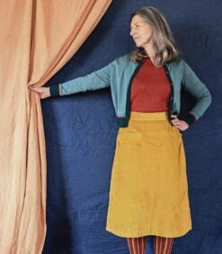 Vera - Mineral Blue Hedgerow Cardigan 8 Vera - Mineral Blue Hedgerow Cardigan -Palava Sale Store Cora Mustard 3 3