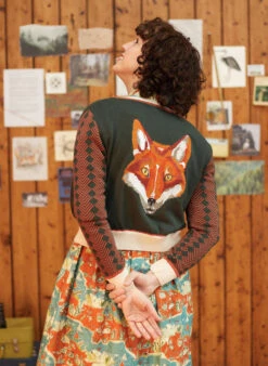 Cynthia Dress - Mandarin Treasure Map -Palava Sale Store Cynthia Mandarian TreasureMap 2CARDIGAN 1