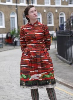 Cynthia Dress - Rust Flying Scotsman -Palava Sale Store Cynthia Rust Flying Scotsman Image 1