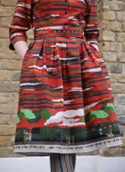 Cynthia Dress - Rust Flying Scotsman -Palava Sale Store Cynthia Rust Flying Scotsman Image 8