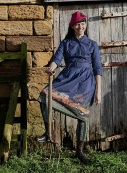 Cynthia - Farmyard Indigo Dress -Palava Sale Store CynthiaIndigoFarmyard website