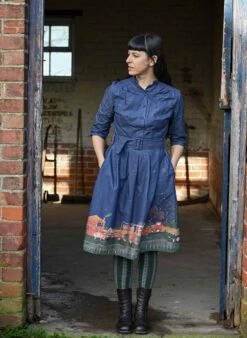 Cynthia - Farmyard Indigo Dress -Palava Sale Store CynthiaIndigoFarmyard website 3
