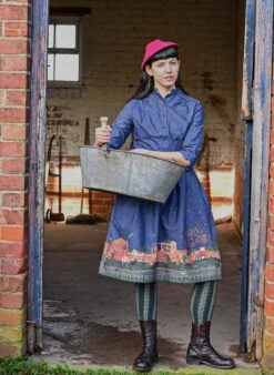 Cynthia - Farmyard Indigo Dress -Palava Sale Store CynthiaIndigoFarmyard website 4