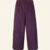 Edith - Plum Needlecord Trousers