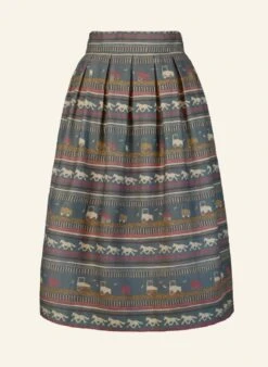 Florence - Teal Spinning Horses Skirt