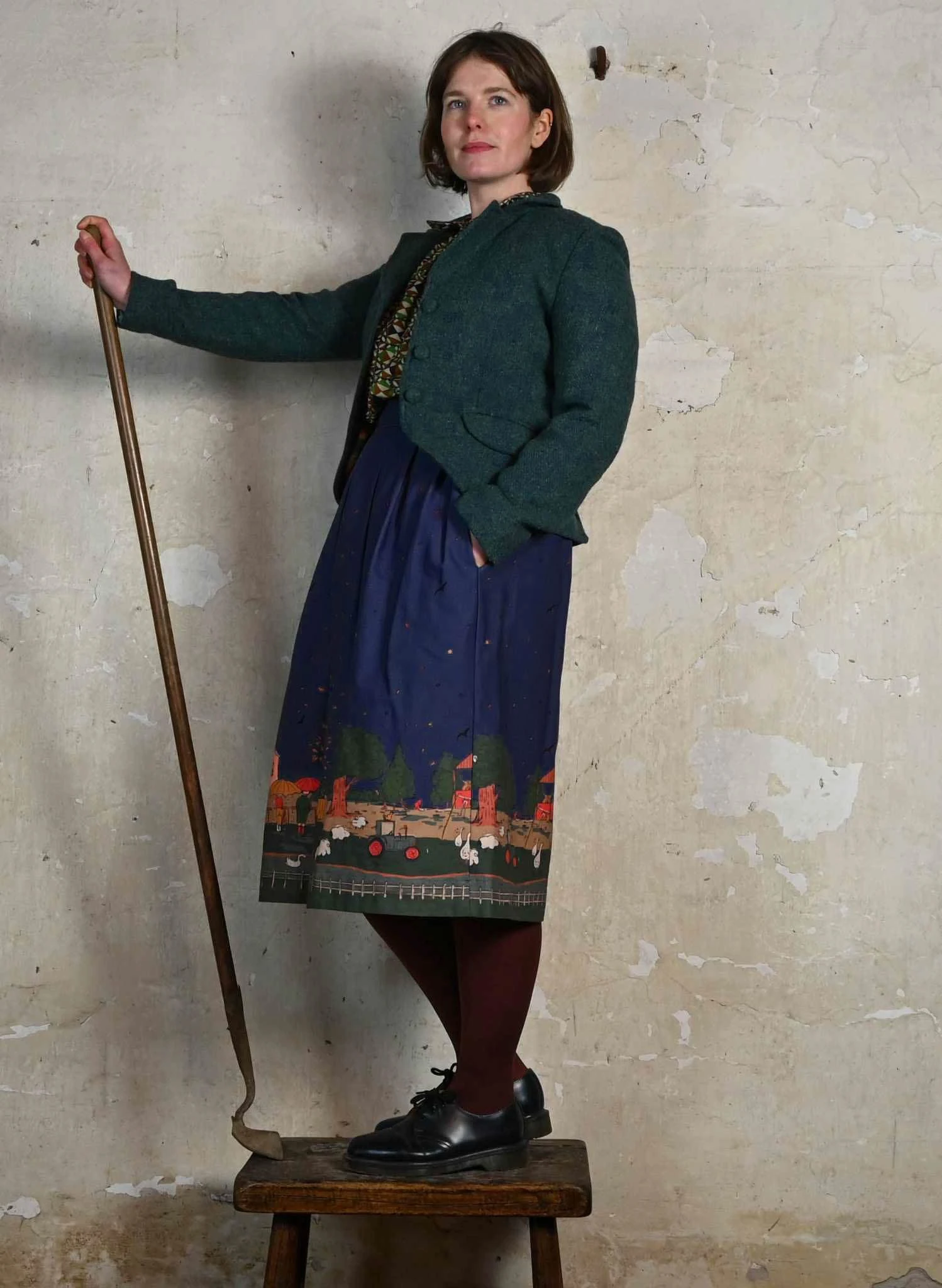 Florence - Indigo Farmyard Skirt - Image 3