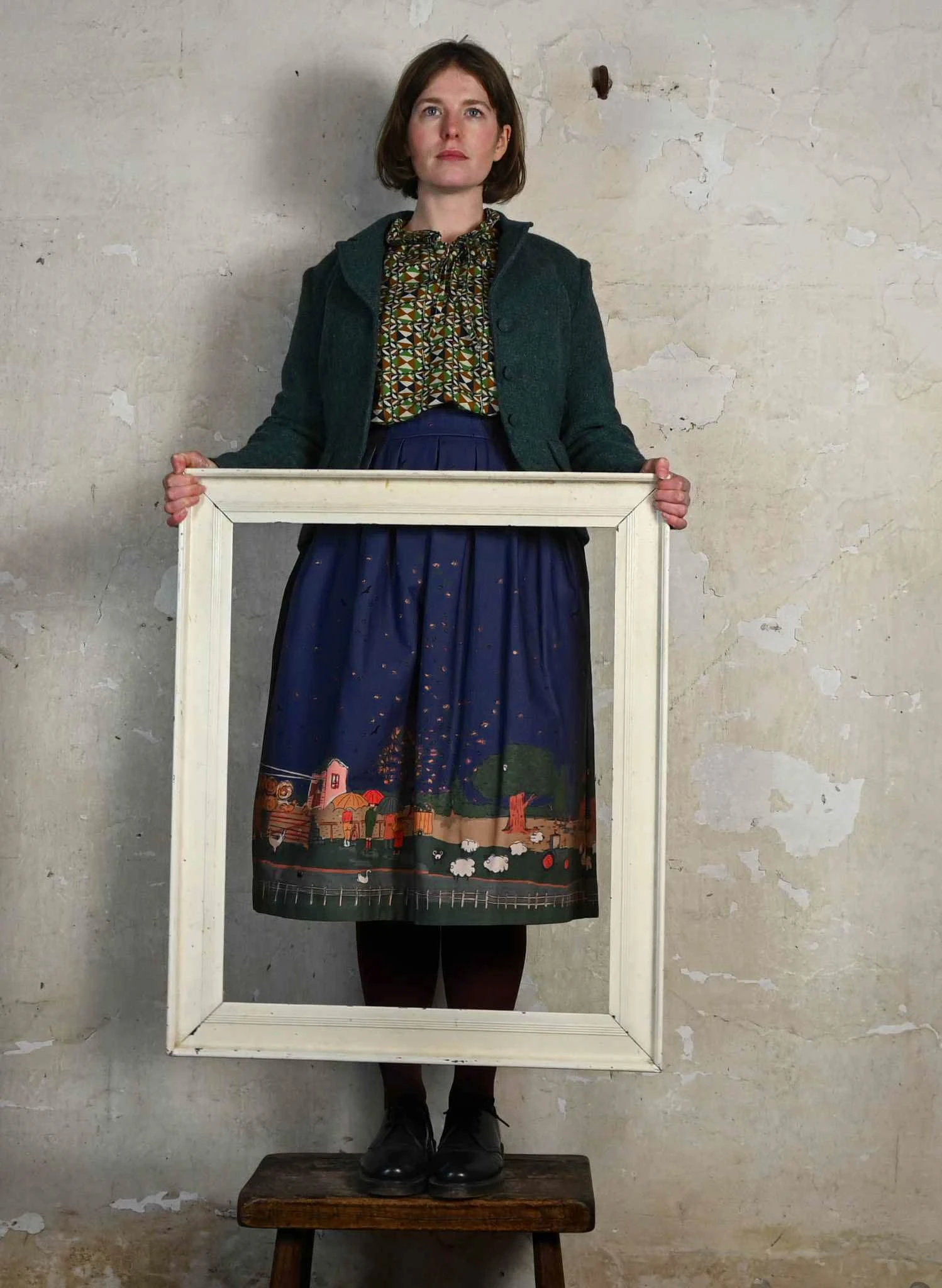 Florence - Indigo Farmyard Skirt - Image 4