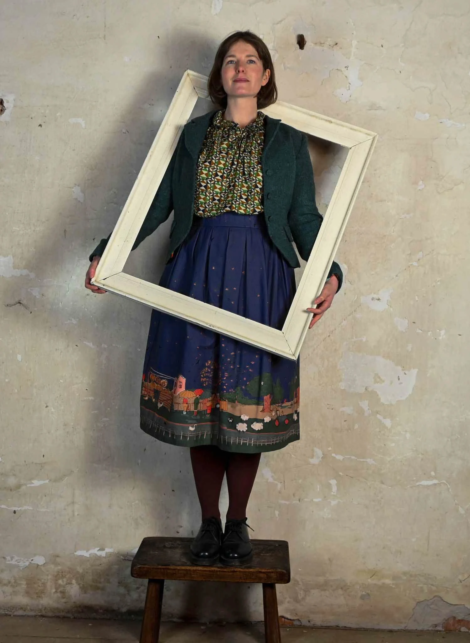 Florence - Indigo Farmyard Skirt - Image 6