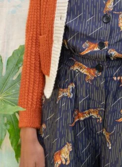 Francesca Long Jumpsuit - Navy Tigers -Palava Sale Store Francesca Navy Tigers website 9