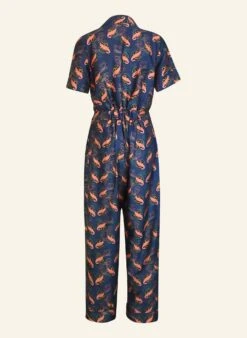 Francesca Long Jumpsuit - Navy Prawn Cocktail 16 Francesca Long Jumpsuit - Navy Prawn Cocktail -Palava Sale Store Francesca navyprawn back