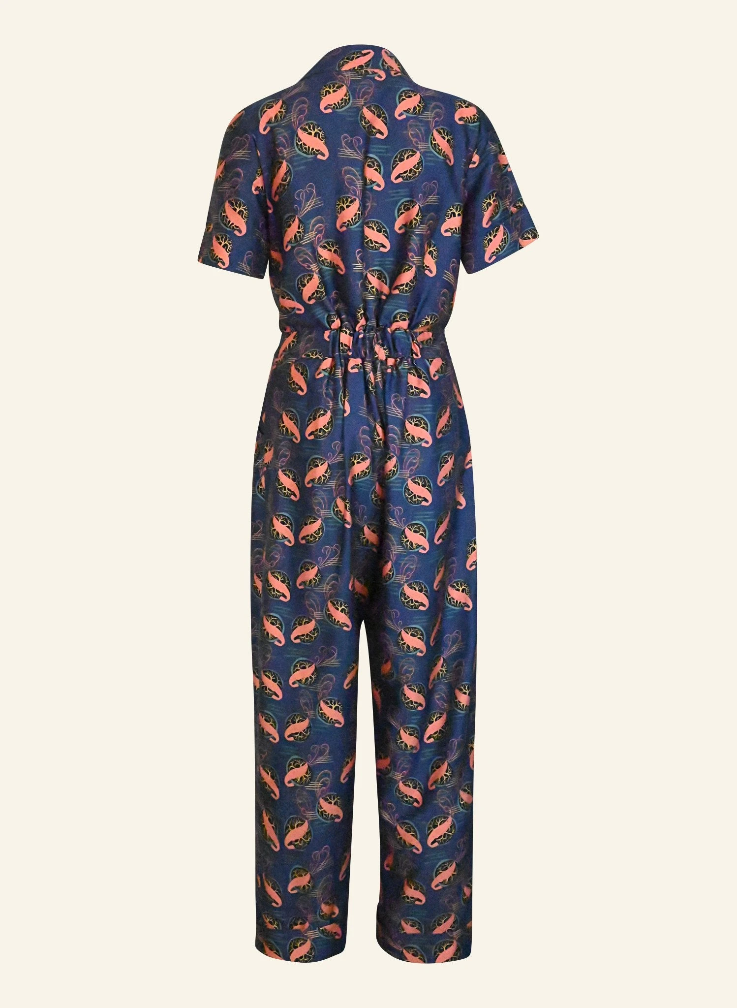 Francesca Long Jumpsuit - Navy Prawn Cocktail 5 Francesca Long Jumpsuit - Navy Prawn Cocktail - Image 5