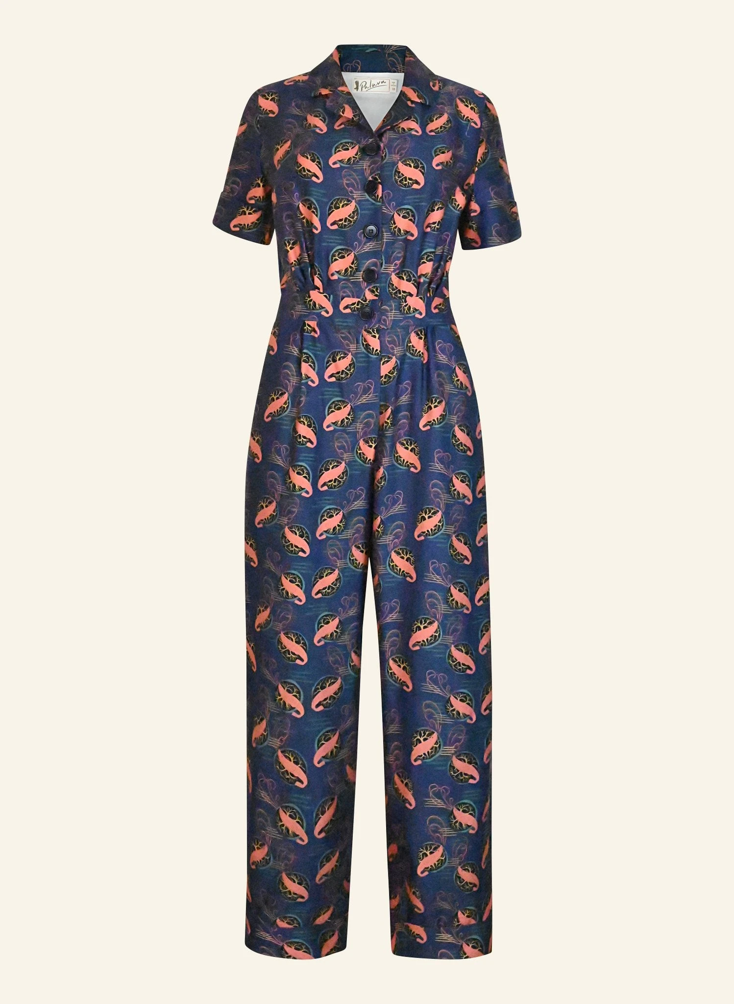 Francesca Long Jumpsuit - Navy Prawn Cocktail 1 Francesca Long Jumpsuit - Navy Prawn Cocktail