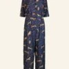 Francesca Long Jumpsuit - Navy Tigers