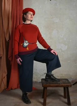 Edith - Petrol Needlecord Trousers -Palava Sale Store Fred RustPuffin website 4 1