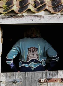 George - Mineral Blue Otter Comfy Cardigan -Palava Sale Store George Mineral Otter Comfy Cardi website 2