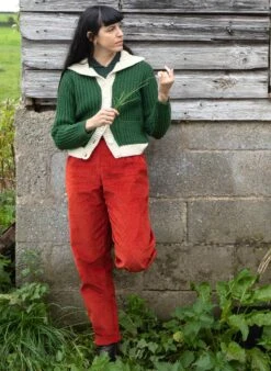 Heritage - 100% British Wool Cardigan - Corvette Green Cardigan -Palava Sale Store HeritageCorvette Green EDITS5