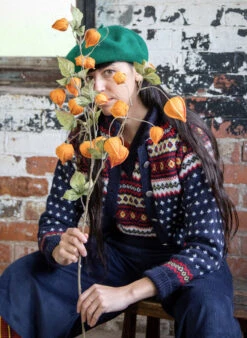 Heritage - 100% British Wool Cardigan - Molly Navy -Palava Sale Store HertiageMolly Navy EDITS3