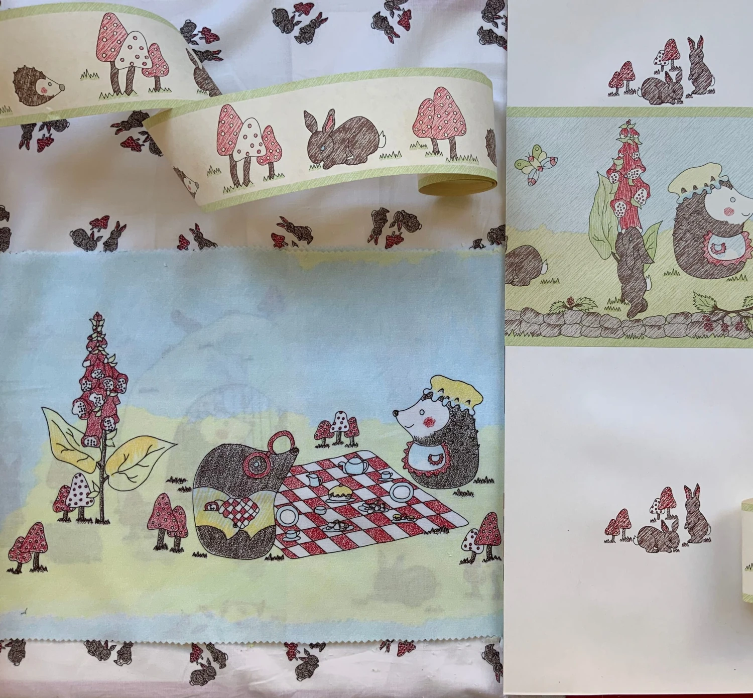 Poppy - Wallpaper Border - 10m - Small Mole And Hedgehog 2 Poppy - Wallpaper Border - 10m - Small Mole And Hedgehog - Image 2