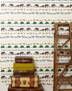 Wallpaper - Ivory Walking Zoo 11 Wallpaper - Ivory Walking Zoo -Palava Sale Store Ivory Wallpaper 3
