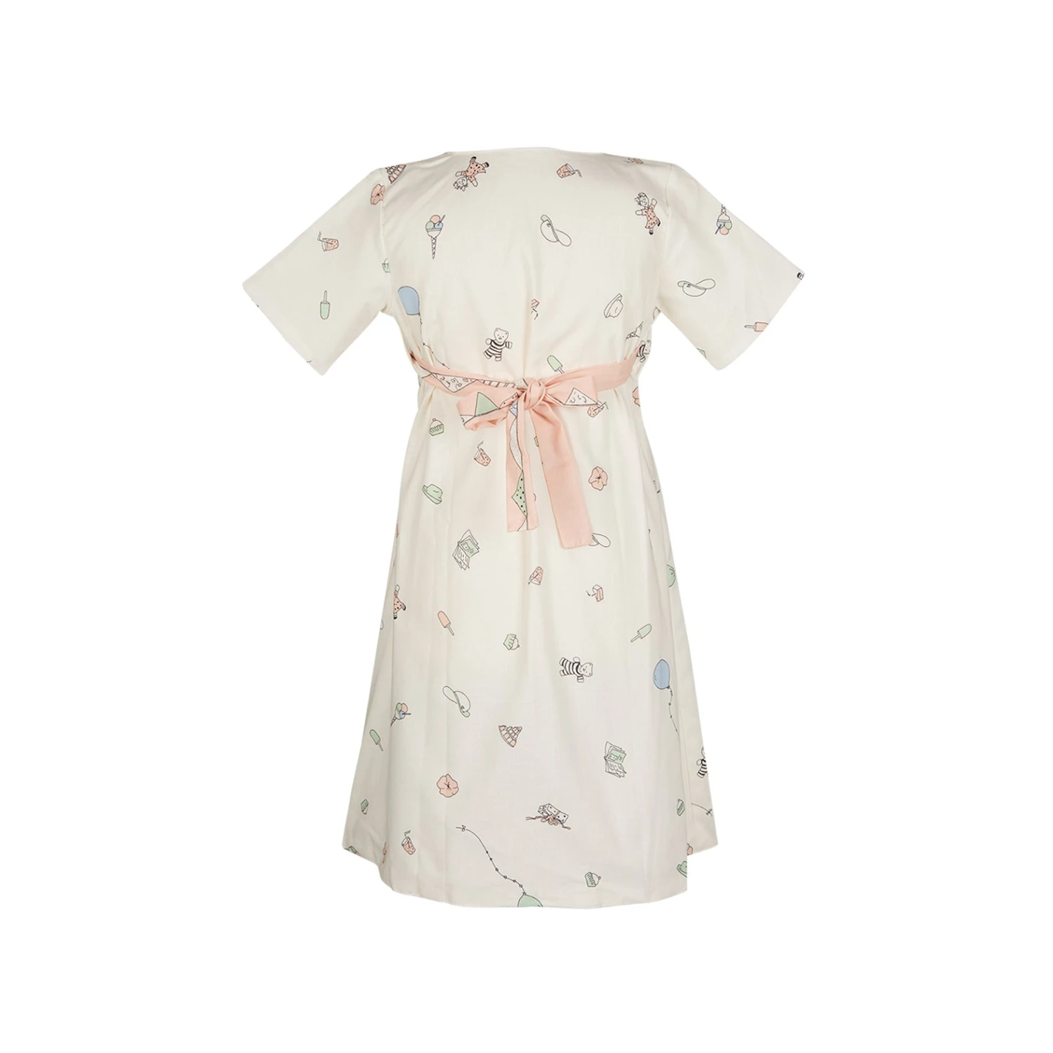 Poppy Archive- Junko Children's Dress - Birthday Bash Cream Pink 2 Poppy Archive- Junko Children's Dress - Birthday Bash Cream Pink - Image 2