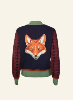 Kate - Navy Foxes Zip-Up