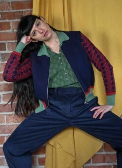 Kate - Navy Foxes Zip-Up -Palava Sale Store Kate Navyfox website 1