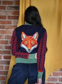 Kate - Navy Foxes Zip-Up -Palava Sale Store Kate Navyfox website 3