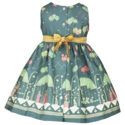 Martha Children's Dress - Teal Ballroom -Palava Sale Store Martha Blue Ballroom Back SQ