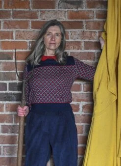 Thelma Trousers - Navy Corduroy -Palava Sale Store Nancy NavyTiles website