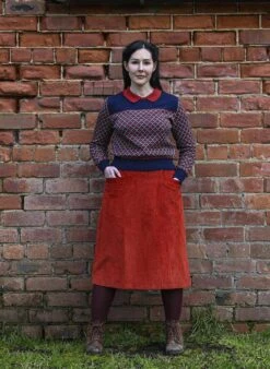 Cora - Rust Corduroy Skirt -Palava Sale Store Nancy NavyTiles website 5 9308456e d231 4e1f abab f903fa770d24