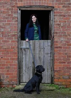 Heritage - Navy Trench Coat - Green Porcelain Dogs Lining -Palava Sale Store NavyTrenchCoat GreenDogsLining website 2