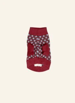 Rodney Dog Jumper - Burgundy Check