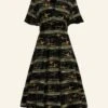 Rita Long-sleeve - Black Flying Ducks Dress