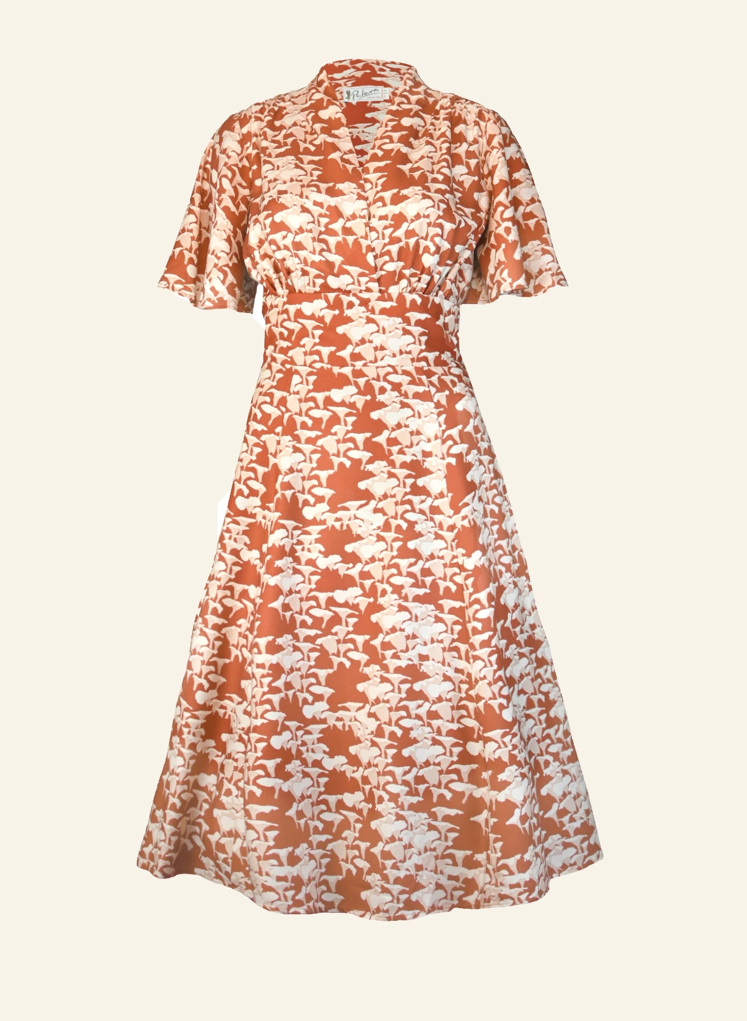 Rita Long-sleeve - Rust Chanterelle Dress 1 Rita Long-sleeve - Rust Chanterelle Dress