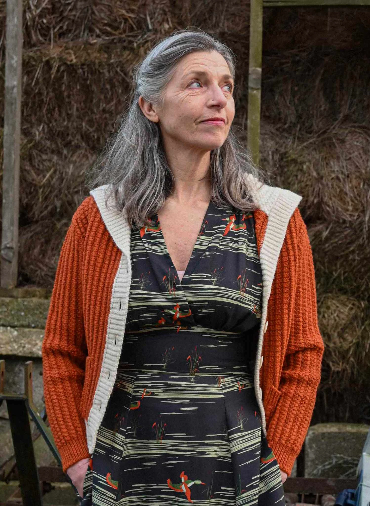 Rita Long-sleeve - Black Flying Ducks Dress 4 Rita Long-sleeve - Black Flying Ducks Dress - Image 4