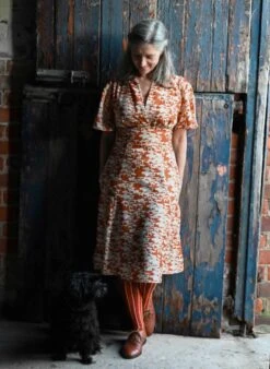 Rita Long-sleeve - Rust Chanterelle Dress 10 Rita Long-sleeve - Rust Chanterelle Dress -Palava Sale Store Rita Mushroom website 3