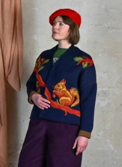 Edith - Plum Needlecord Trousers -Palava Sale Store Rosalind Navy Squirrel website 5