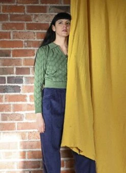 Rosie - Green Pointelle Top -Palava Sale Store Rosie GreenKnitTop website 4