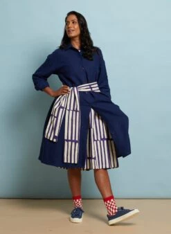 Sash - Navy Box Stripe -Palava Sale Store Sash Navy Box Stripe website 2