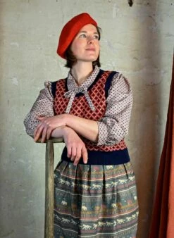 Shirley - Navy Tiles Tank Top -Palava Sale Store Shirley Navy Tiles website 3