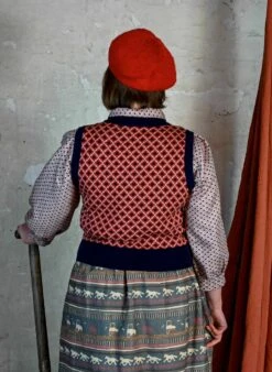 Shirley - Navy Tiles Tank Top -Palava Sale Store Shirley Navy Tiles website 5