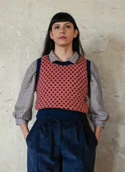 Shirley - Navy Tiles Tank Top -Palava Sale Store Shirley Navy Tiles website 7