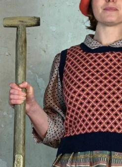 Shirley - Navy Tiles Tank Top -Palava Sale Store Shirley Navy Tiles website 8