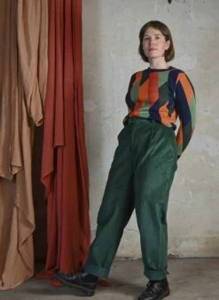 Thelma - Bottle Green Corduroy Trousers -Palava Sale Store ThelmaBottleGreen website 4 41b98835 55d5 4985 b46d 38290dcffd07